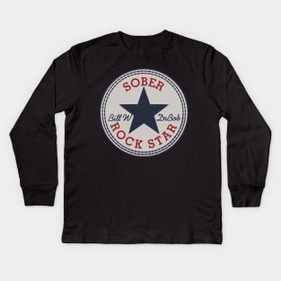 Sober Rock Star  - Alcoholism Gifts Sponsor Kids Long Sleeve T-Shirt